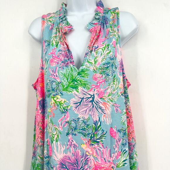 LILLY PULITZER Womens Malone Dress XL Cay to My Heart Blue Celestial Blue NWT - Picture 6 of 14
